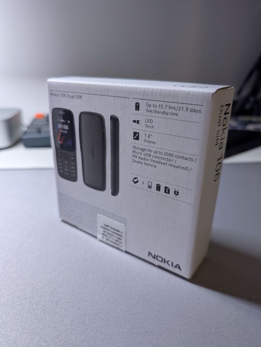 Nokia 106, Dual SIM, negru | NOU, sigilat