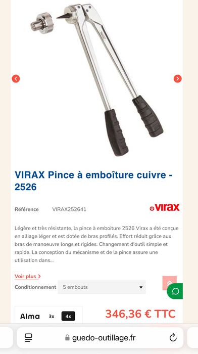 Virax 2526 - Експандер 12/14/16/18/22mm