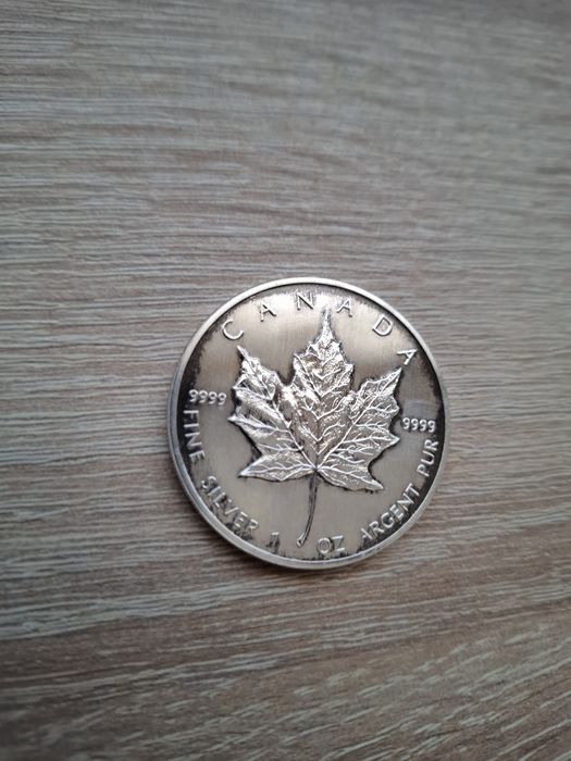 Moneda argint frunza de arțar (Maple Leaf)