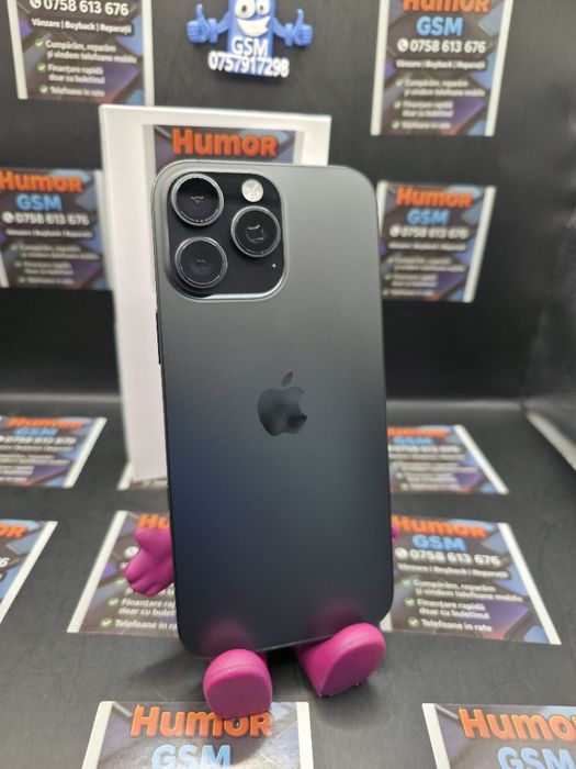 iPhone 16 Pro Max / Black / 256GB / 94% / Garantie / Posibilitate Rate