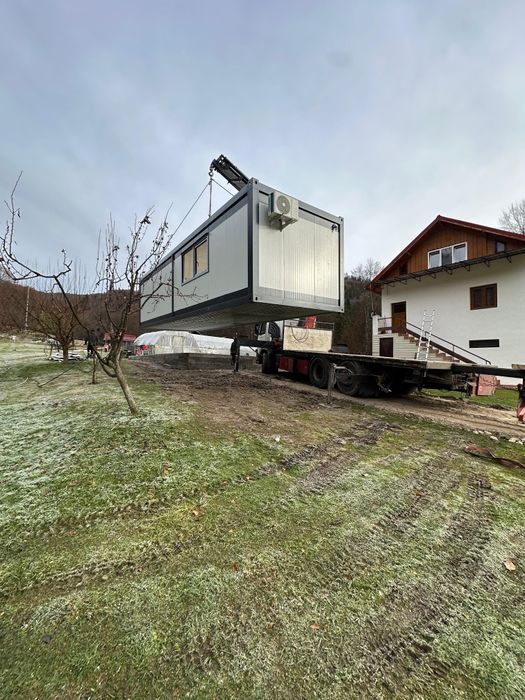 Transport cu macara containere modulare 10x3 agabaritice