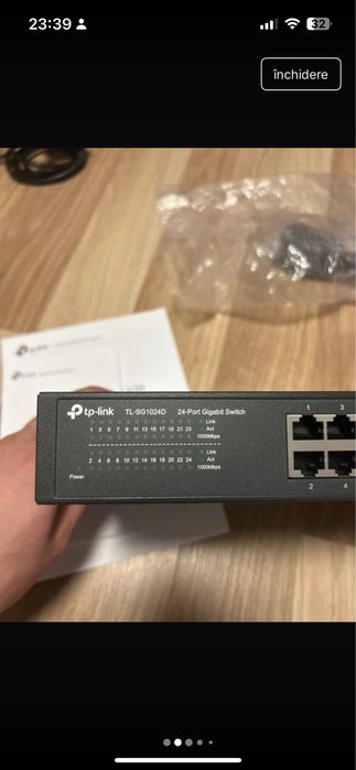 Switch de rețea TP-Link TL-SG1024D cu 24 de porturi