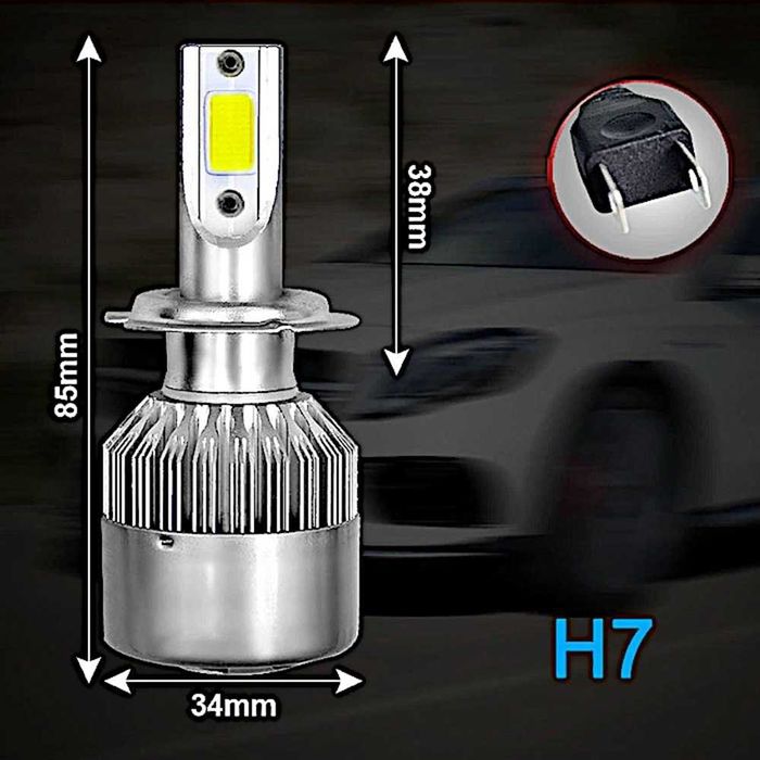 36W LED крушки Н7 за фар 6000К - 12/24V