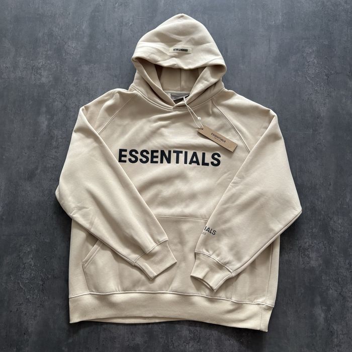 Essentials Black & Beige Hoodie - НОВИ