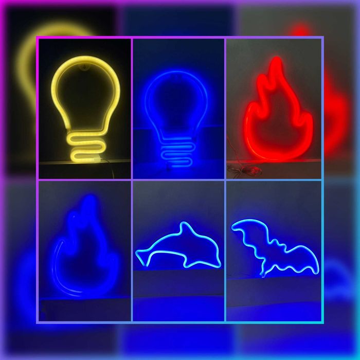 Decorațiune neon cameră/local - diverse modele/culori