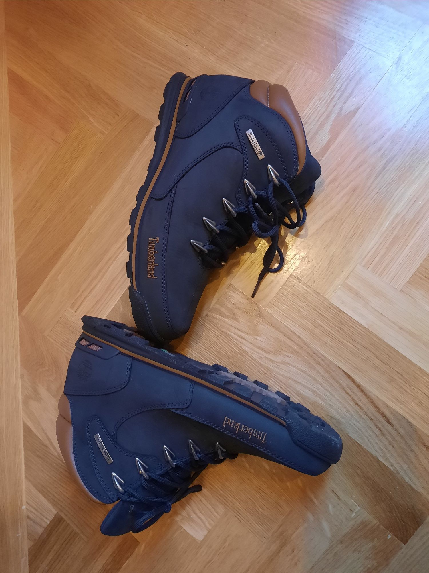 Bocanci Timberland Euro Rock Mid Hiker Medium Blue Nubuck