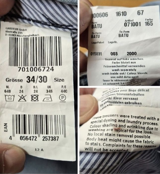 Pantaloni / Blugi Bărbați Atelier Gardeur "Batu Modern Fit" - W34/L30