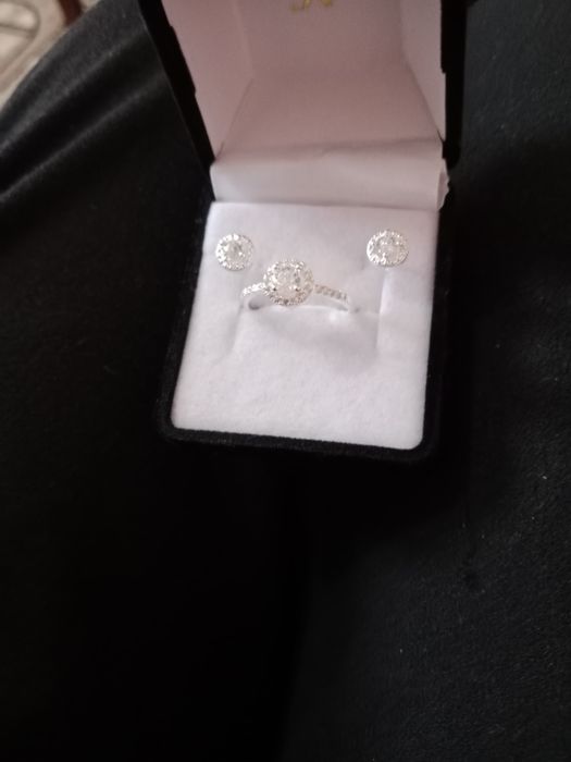 Серебро комплект 925, цепочка,кулон, сережки,кольцо.