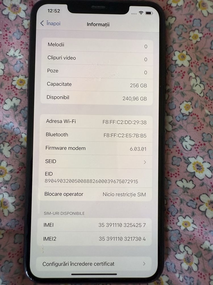 Iphone 11 pro max 256 gb
