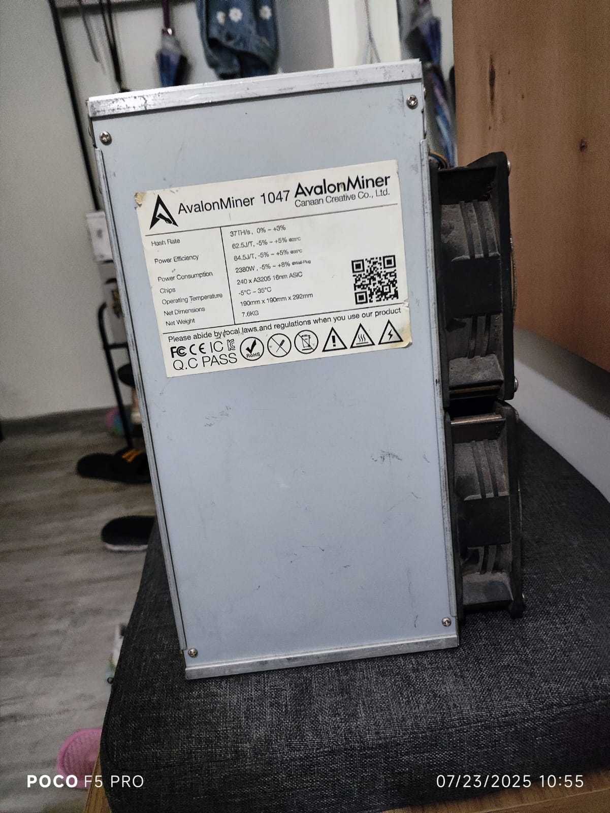 Miner Kripto BTC Avalon 1047