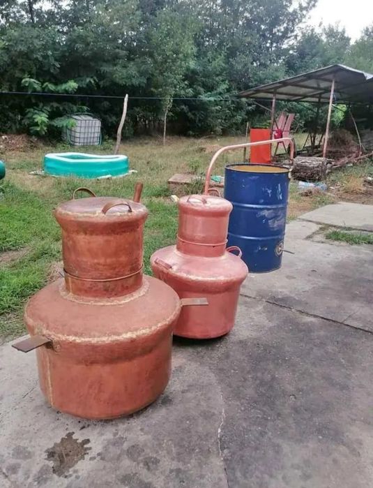 Vand cazane de făcut țuică din cupru alimentar