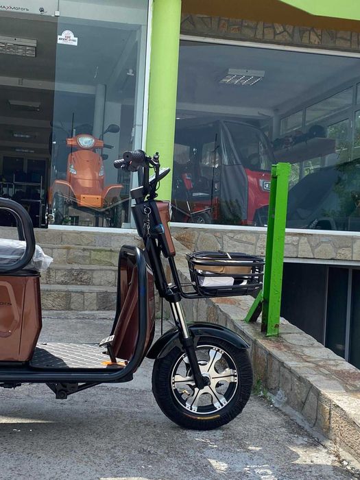 Електрическа Двуместна Триколка CARGO LUX 1500W - BROWN MATTE