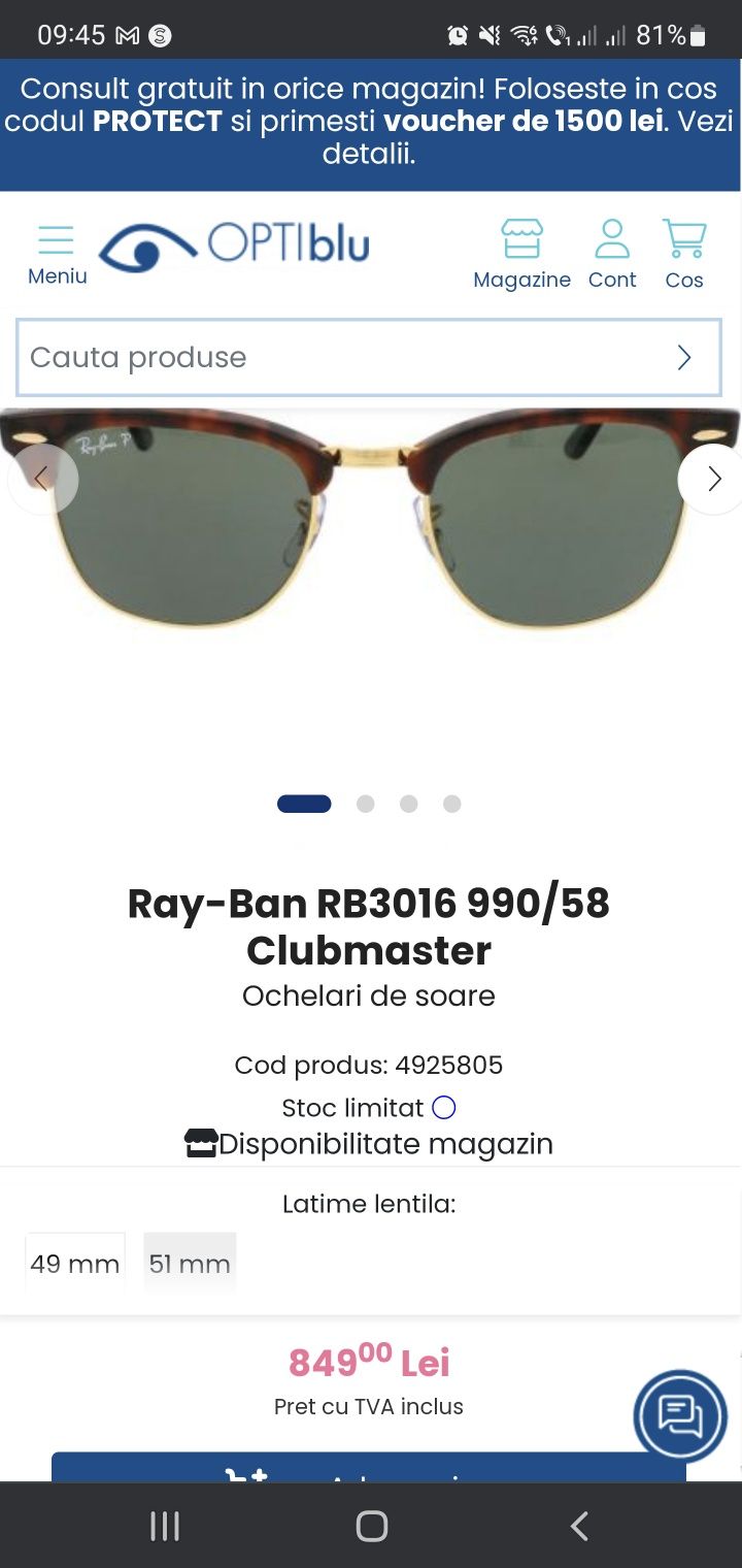 Ochelari de soare Ray Ban-Unisex