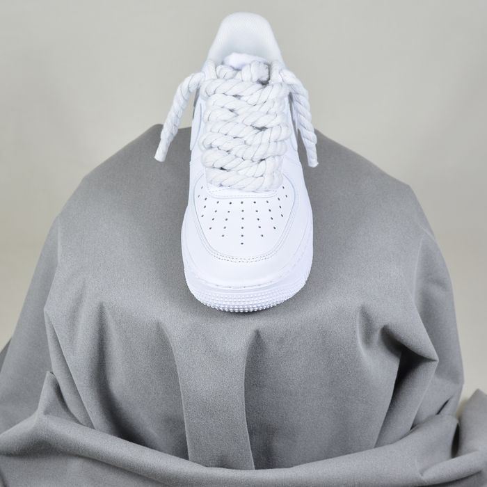 Pantofi Sport Air Force 1 Low Custom Rope Laces Triple Whitw- Original