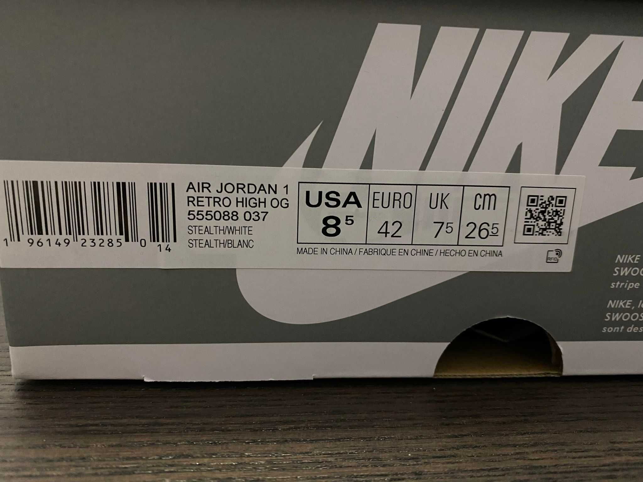 Air Jordan 1 Retro High OG Stealth