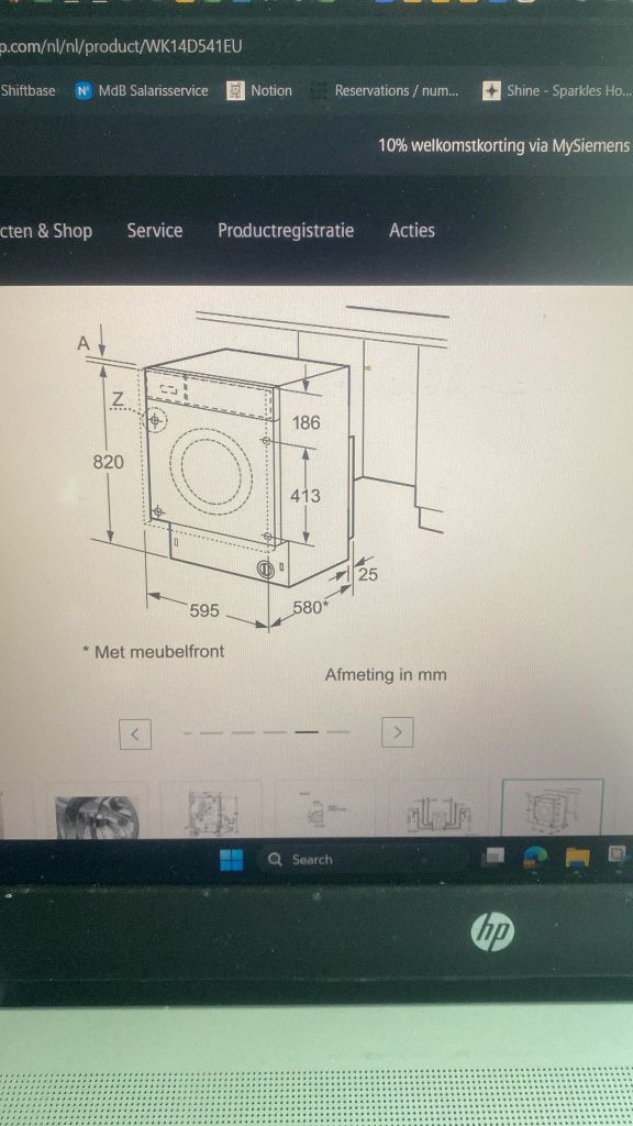 Masina de spalat cu uscator Siemens