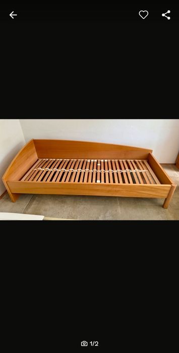 Pat de o persoana 90x200 cu saltea