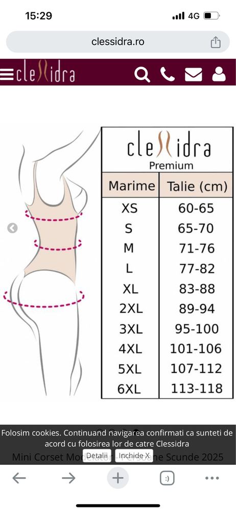 Corset modelator clessidra