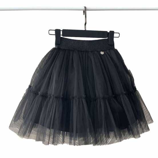 CONTRAST - Тюлена пола с ластик + блуза с мече