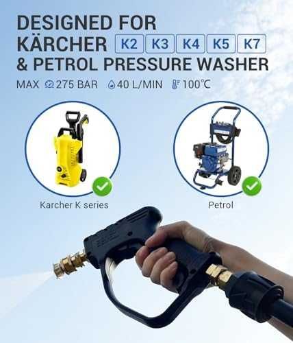 Нов Високонапорен пистолет за Karcher K2-K7 Компактен дизайн 275 Bar