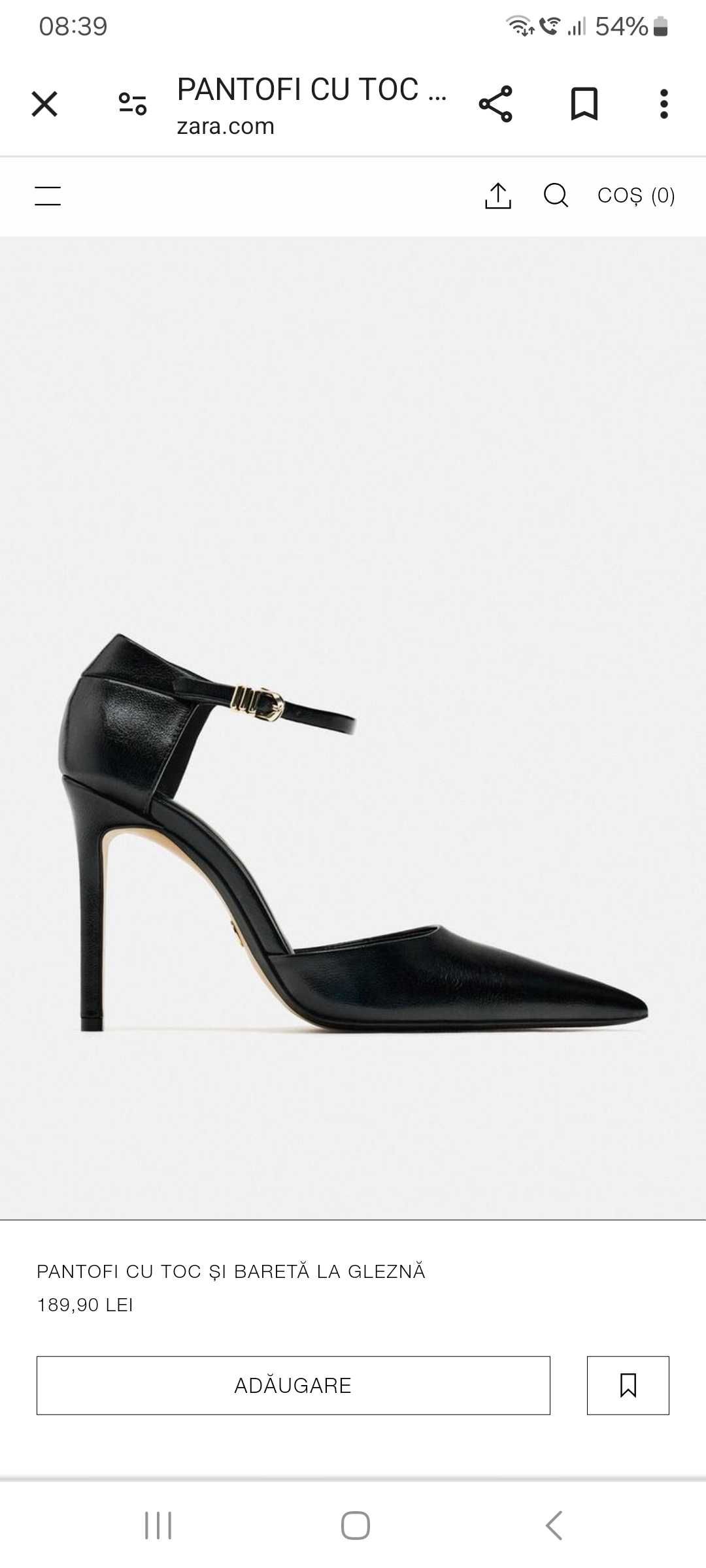 Pantofi negri, eleganti. Zara