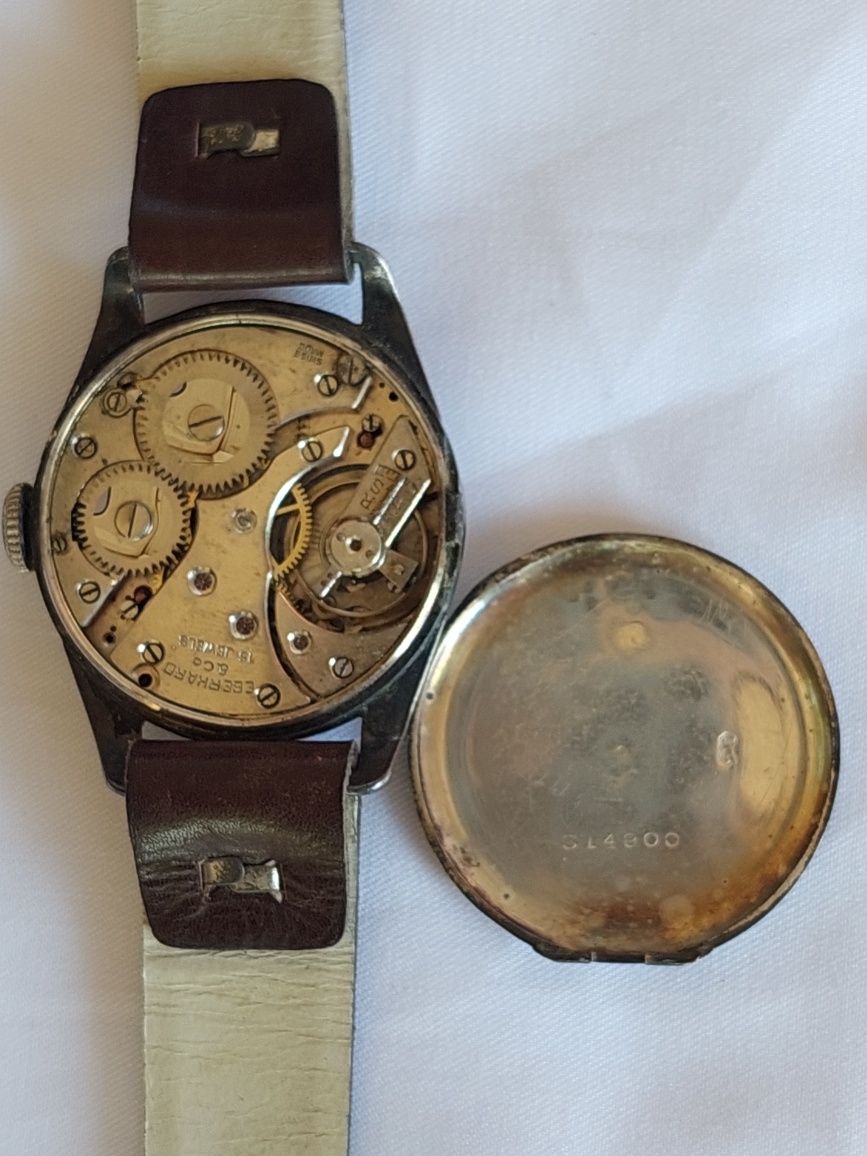 Ceas antic EBERHARD & Co SHAUX-DE-FONDS, SWISS   MADE din argint