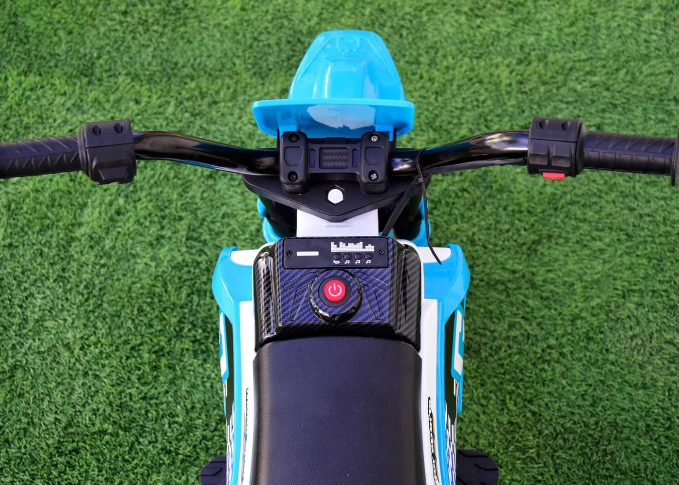 Motocicleta electrica copii 3-6 ani Go BJH022 cu roti ajutatoare Blue