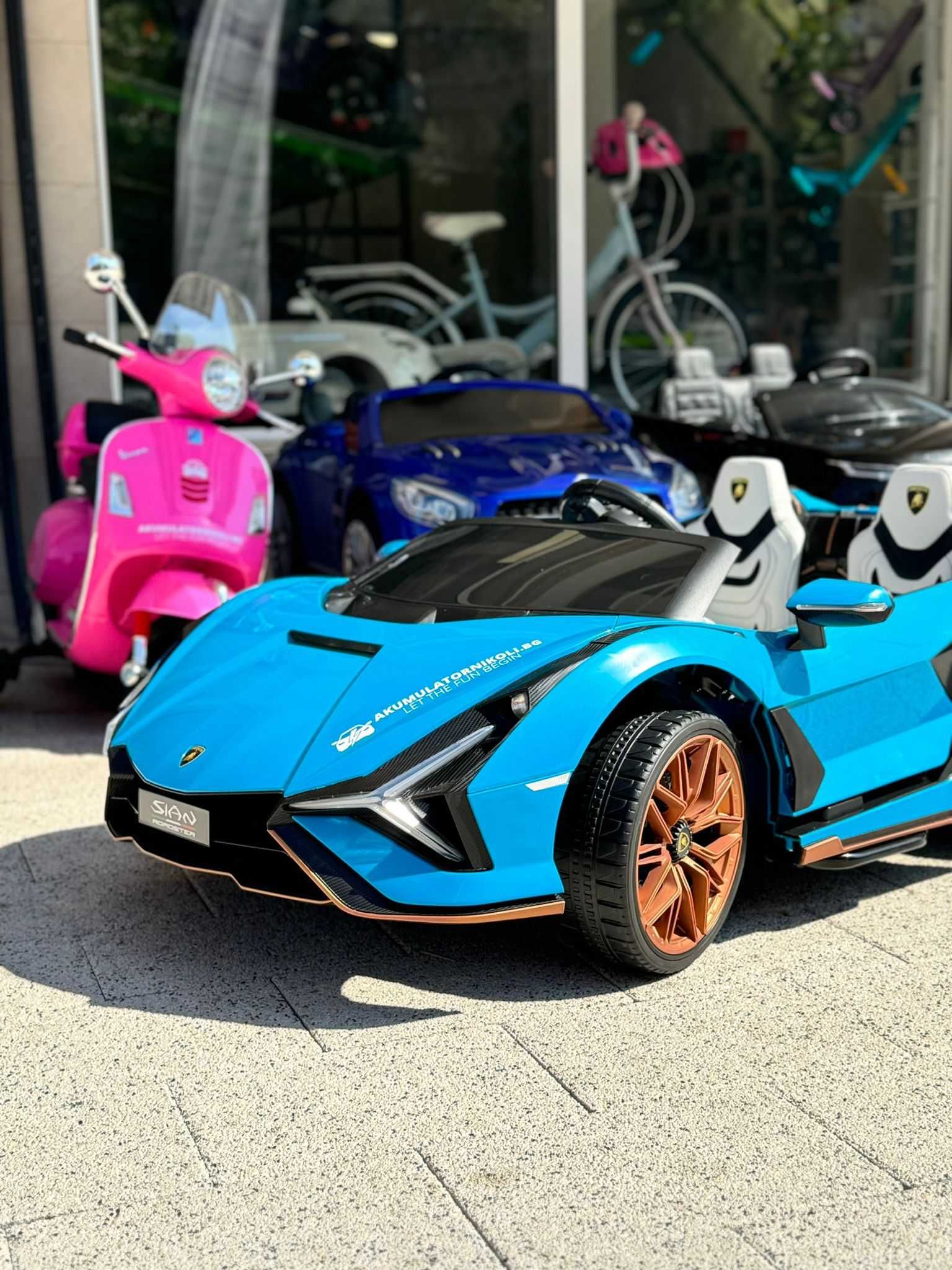 Лицензирана Акумулаторна Кола Lamborghini Sian, 4х4, 400W, 24V/9Ah