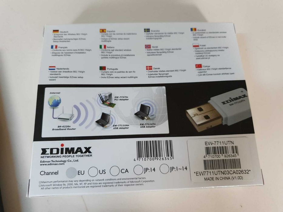 Adaptor Wireless USB - Placă de retea wireless Edimax EW-7711UTN