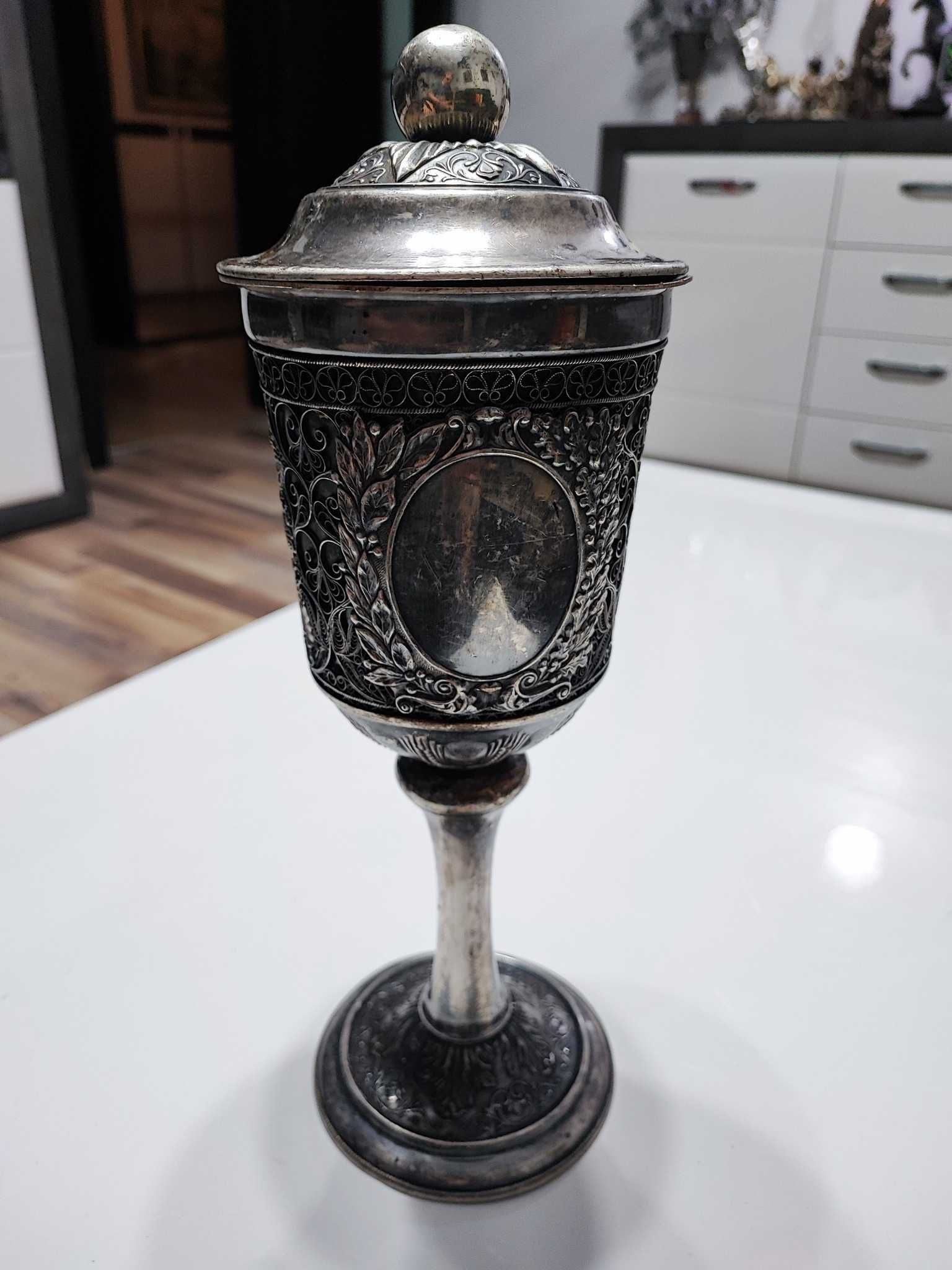 Pocal vintage rusesc din filigran 1950