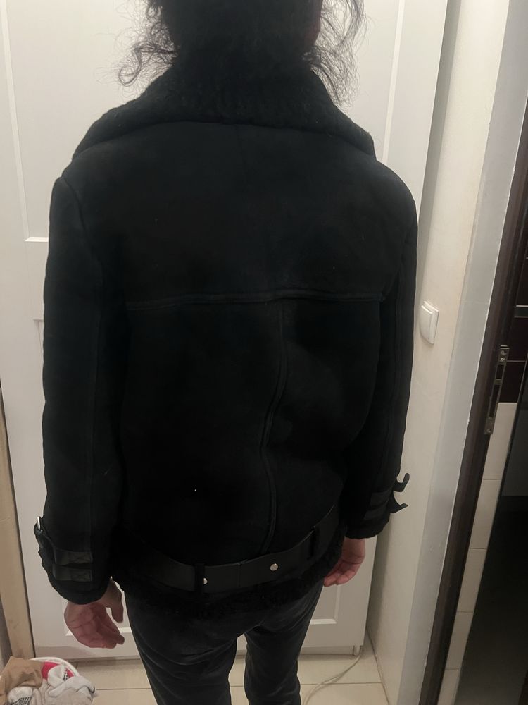 Яке естествена кожа biker jacket, Ducie london