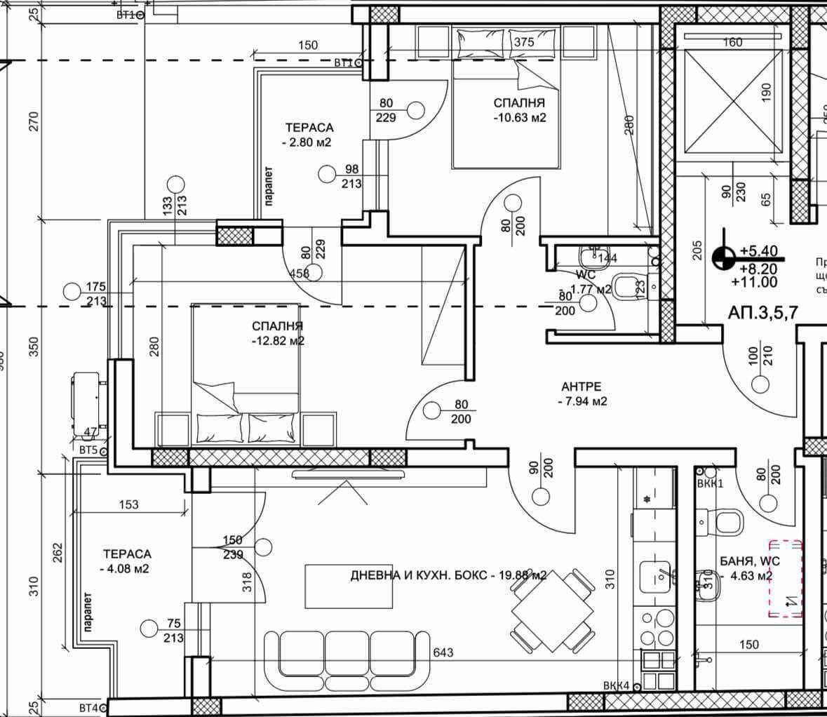 Продава се Тристаен апартамент в Пловдив, Център - 105 кв.м за 2401 €/кв.м - Снимка #1