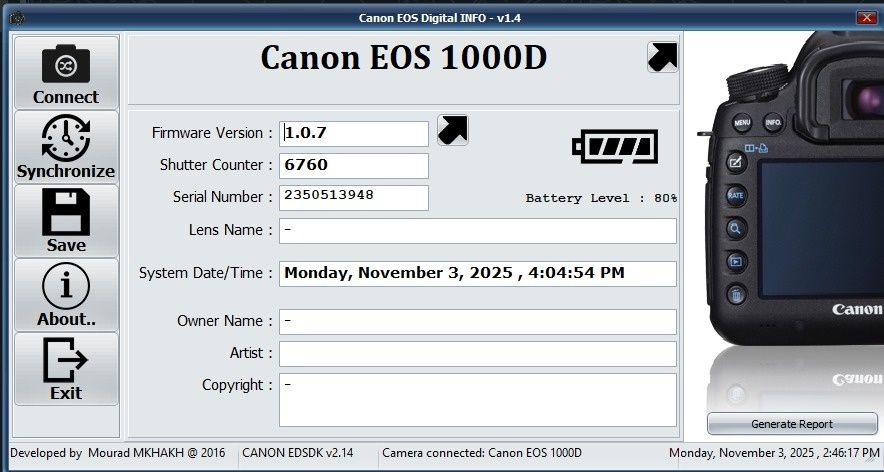 Camera/Aparat foto Canon 1000d + doua obiective tamron 18-200 plus kit