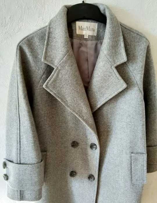 Новое пальто MaxMara пепельно-серого цвета, на рост 160 см