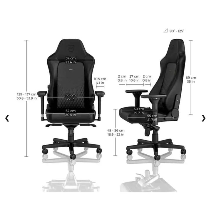 Scaun Gaming Noblechairs HERO Real Leather Black (NBL-HRO-RL-BLA)