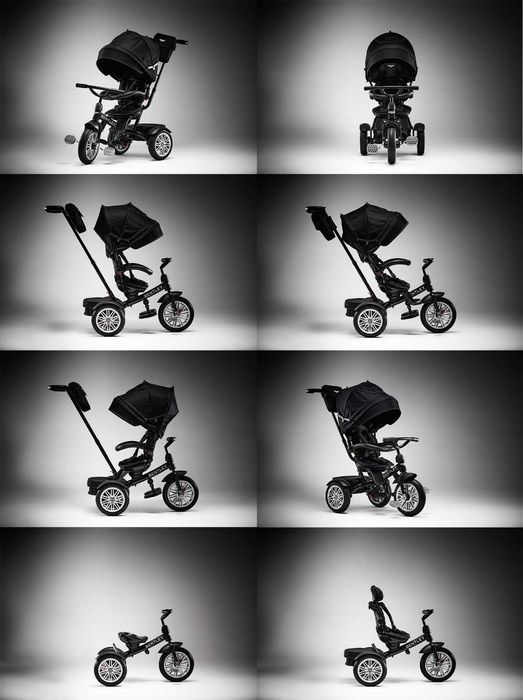 Tricicleta BENTLEY 6 in 1 Pink Fuchsia pentru copii. Carucior Bentley