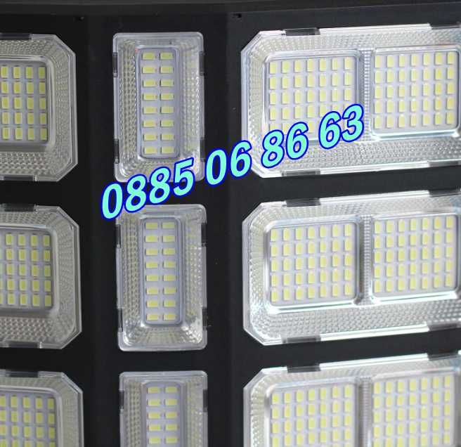 Улична соларна LED лампа 1000W, градинска соларна лампа с 20 секции