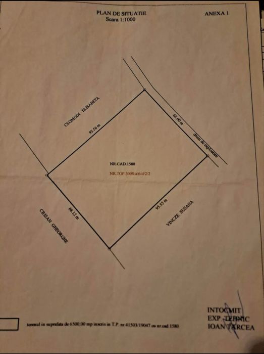 Teren Strada Campului langa centura (zona Morii)