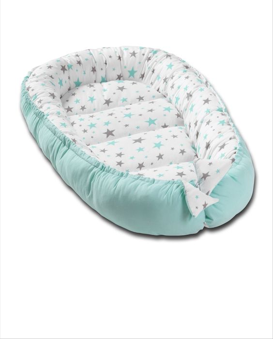Cos bebe Baby nest Cocoon Galaxy Mint + pernă + pătură