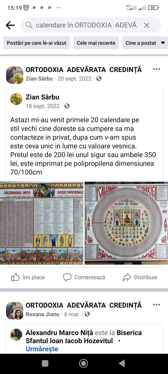 Calendare creștin ortodoxe,unice in lume pentru totdeauna