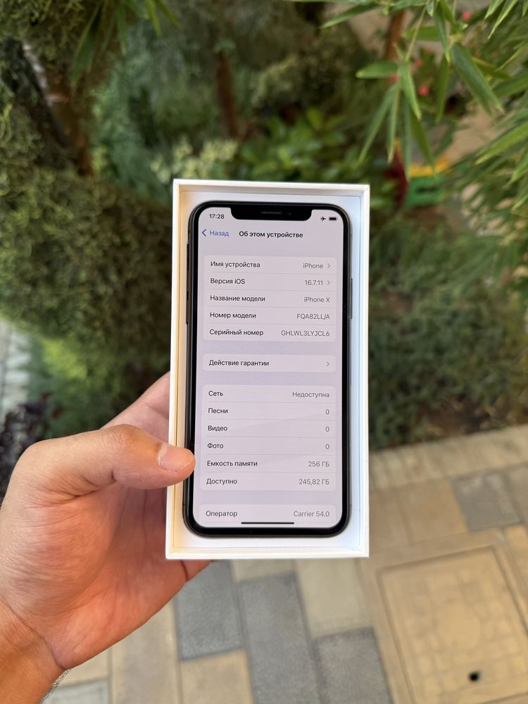 Iphone x ayfon x 256gb LL/A qora holati ideal aybi yo face ishlidi