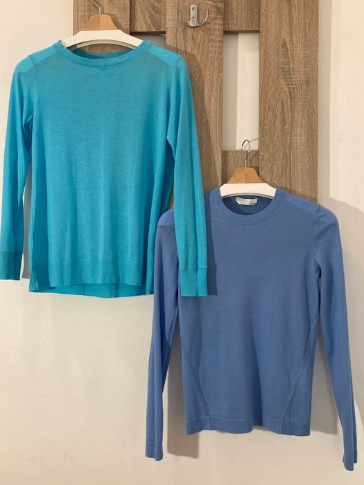 Блузи на BOSS и United Colors of Benetton в свежи сини цветове