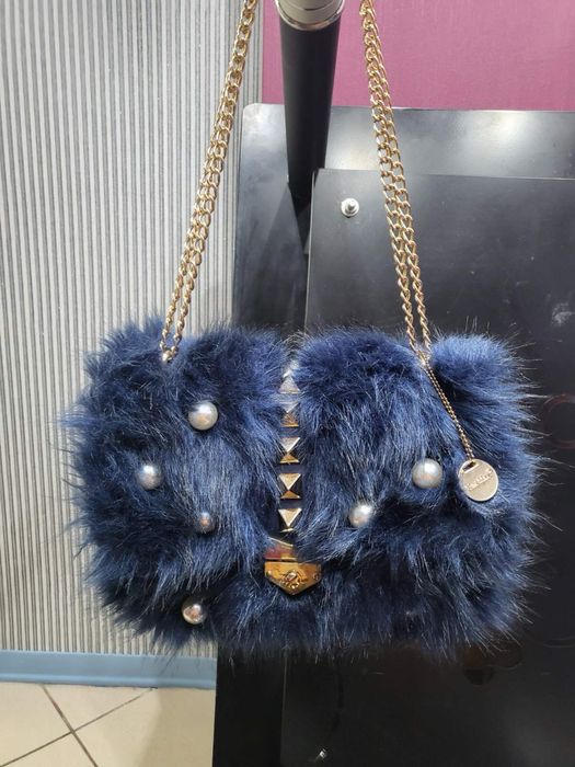 Дамска синя чанта