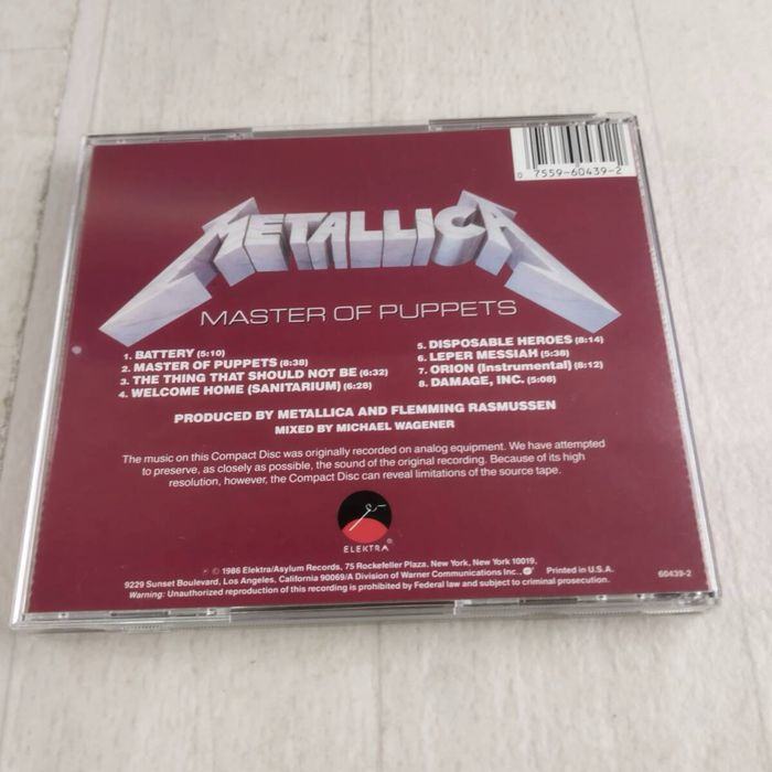 METALLICA / Master of Puppets / USA PRESS