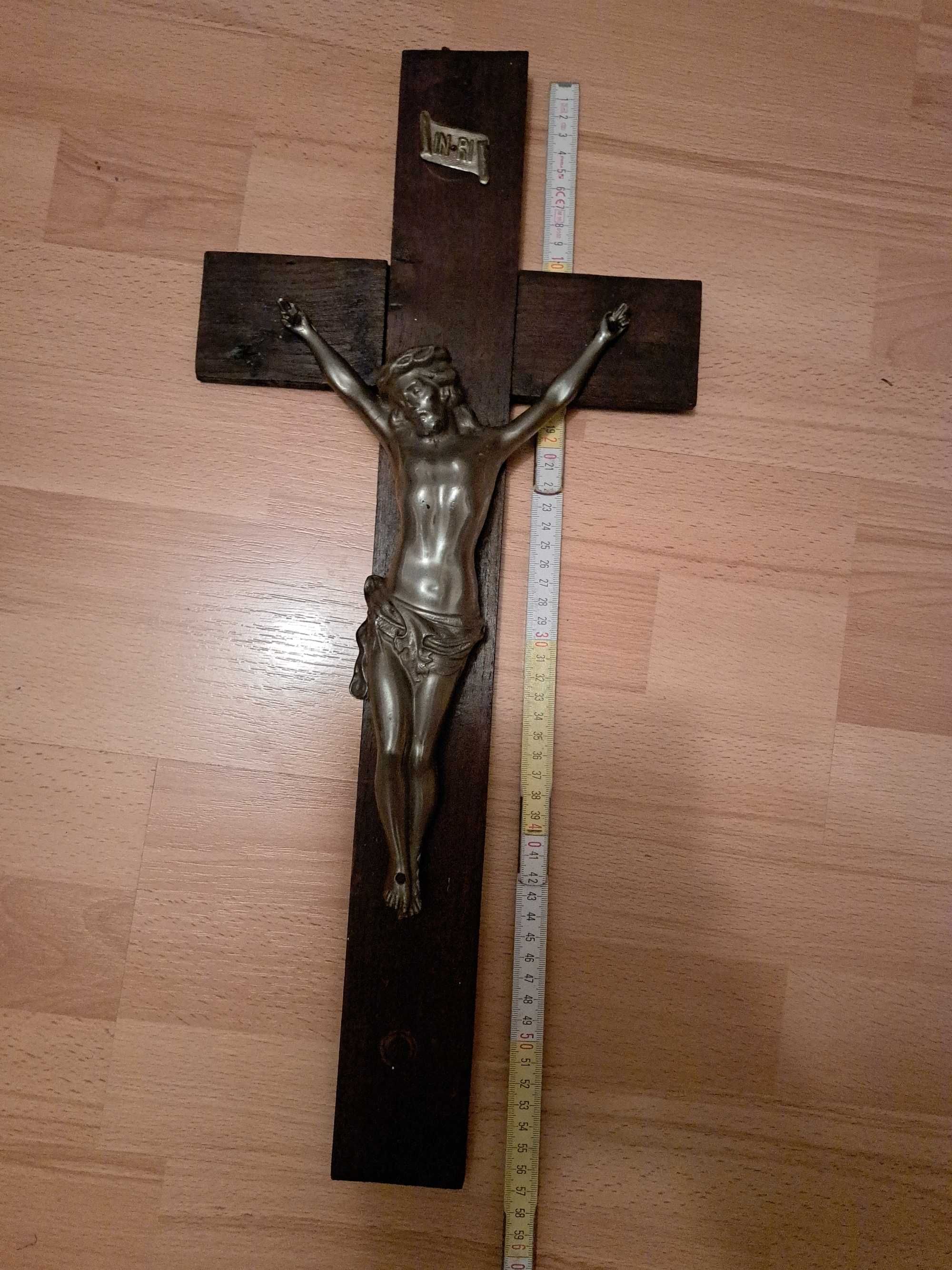 Crucifix din lemn vintange 57 cm