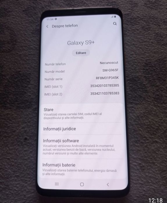 Vind telefon samsung s 9 plus gold