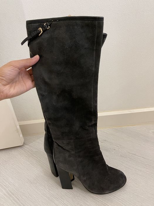 Зимние запоги натуральный мех и замша