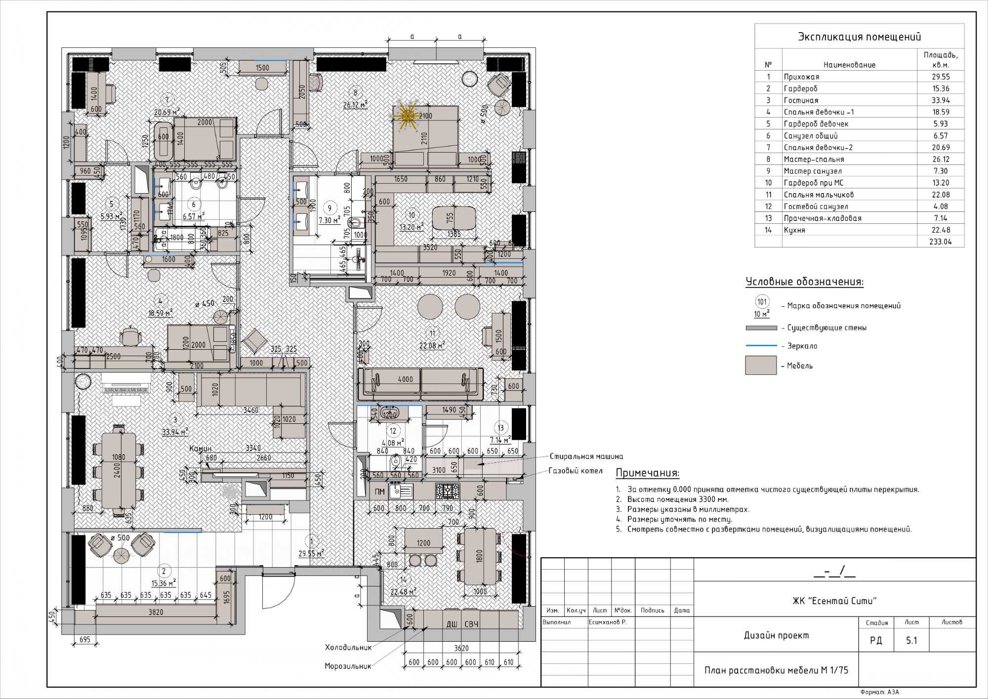 Чертежи для дизайнеров интерьера в Revit