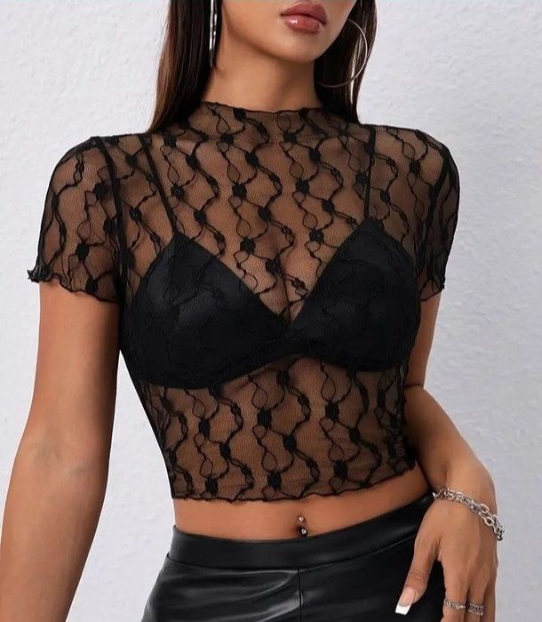 Top dama,dantela elastica, new model