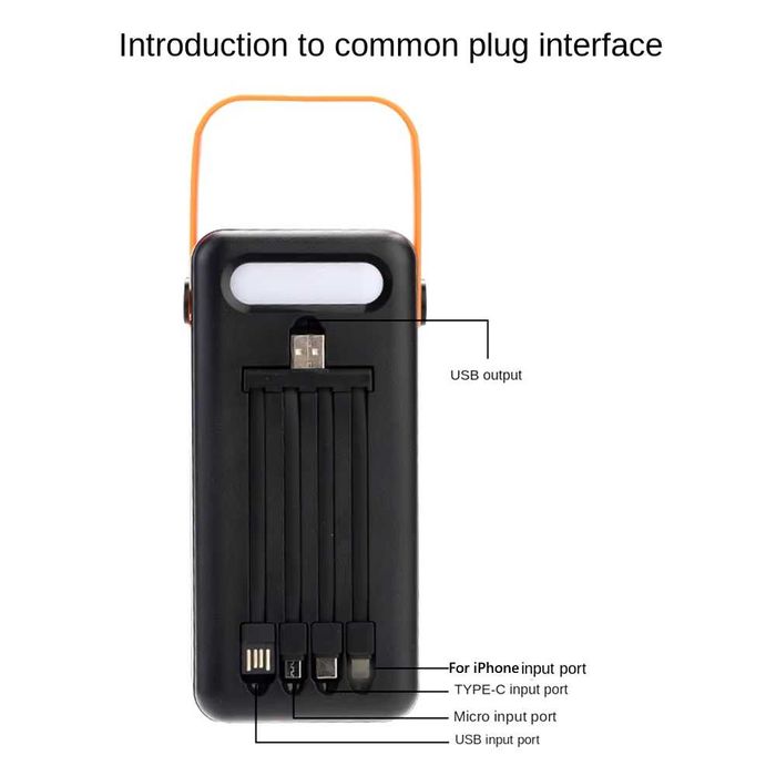 Външна Батерия Power Bank за къмпинг с реален капацитет 40 000 mAh.